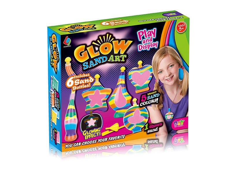 Creative Kids DIY Sand Art(Glow In The Dark,6 Sand Bottles)