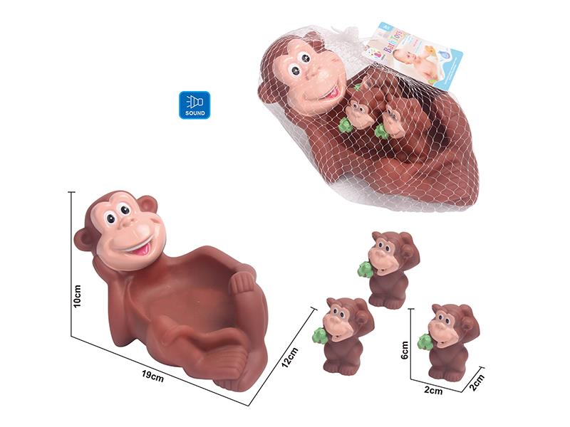 Cute Orangutan Kids Bath Toy Set