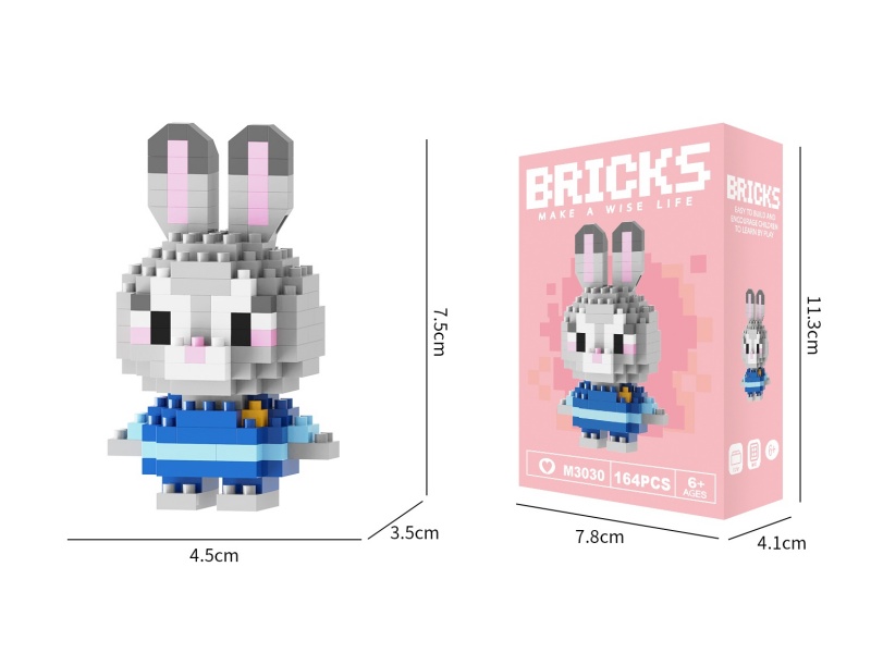Building Blocks: 164 Pcs Of Judy Rabbit