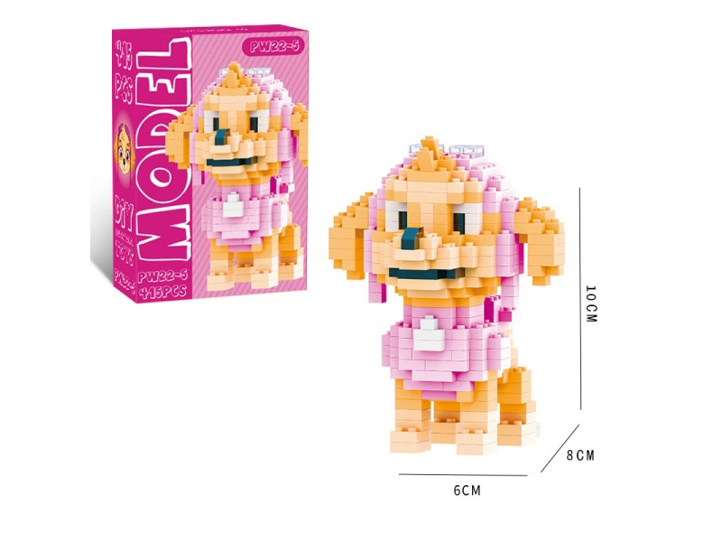 Little Dog Tian Tian (Pink) Building Blocks 415 PCS