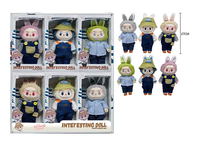 10.5" 5 Joints Plush Vinyl Labubu Doll(6PCS)