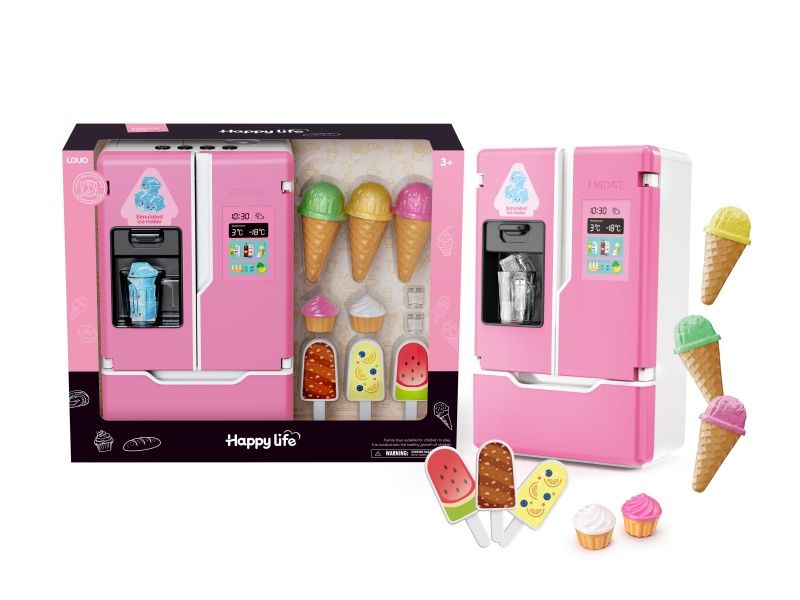 Simulated Refrigerator Set With Light, Sound, Spray