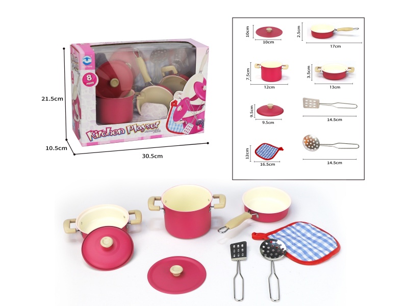 Stainless Steel Tableware Play Set 8PCS