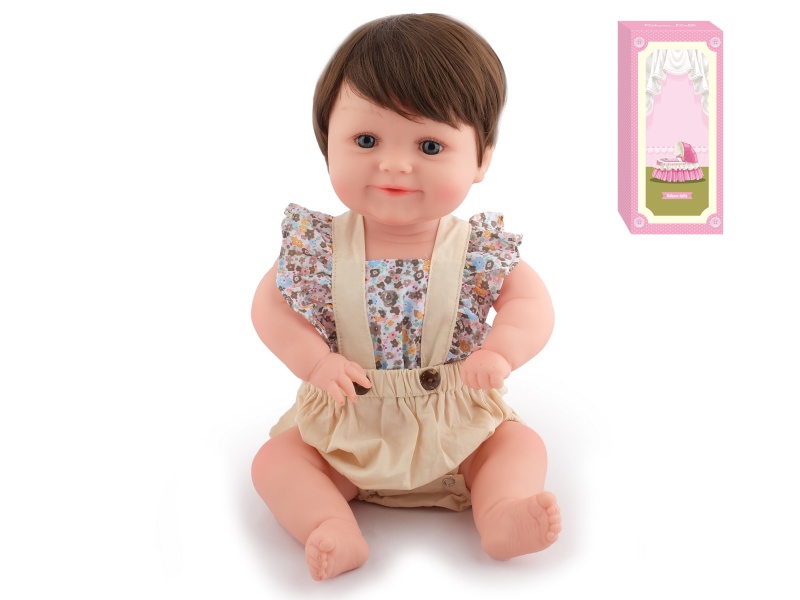 50cm Soft Plastic Reborn Doll(Wig Sheath)With Feeding-Bottle, Magnetic Pacifier, Diaper, Birth Card
