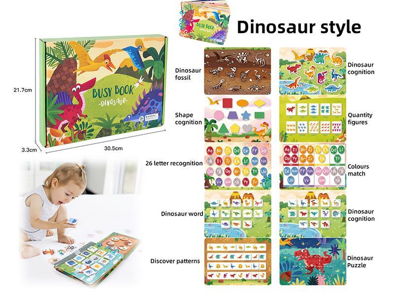 Dinosaur Busy Book Velcro Book