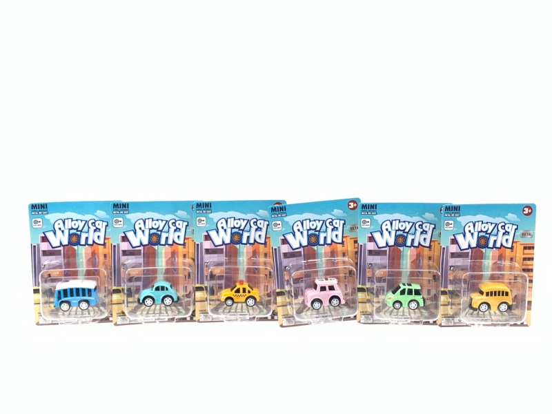 Homaley Alloy Cartoon City Bus Taxi School Bus Car Suction Plate