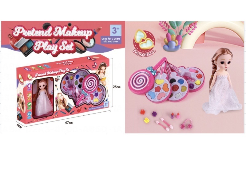 6-inch solid doll with shoes and lollipop four-layer/Children's makeup, accessories and toys