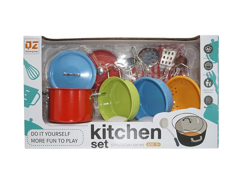 Multicolour Stainless Steel Tableware Toys With Glove