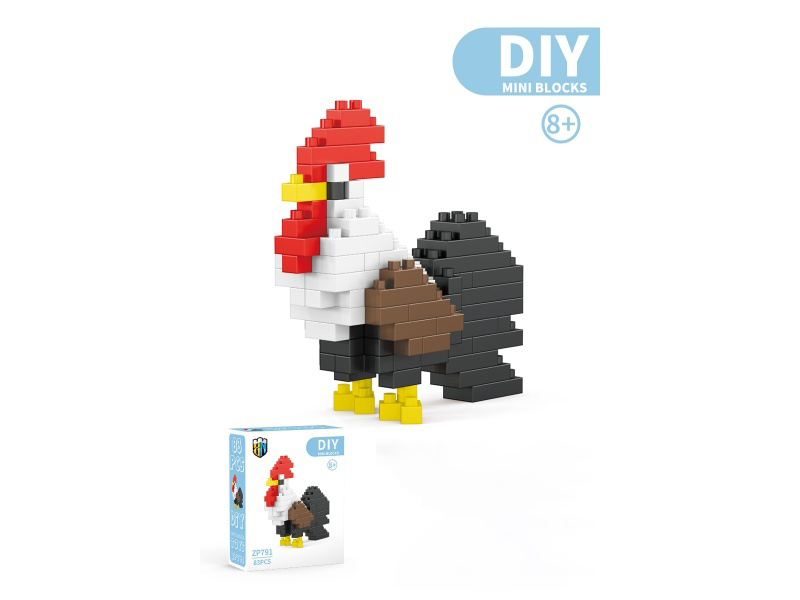 Rooster Building Blocks Animal Series 83PCS