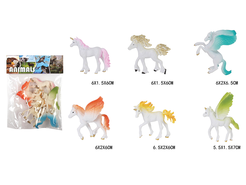 Solid Mini Unicorn Set 6pcs