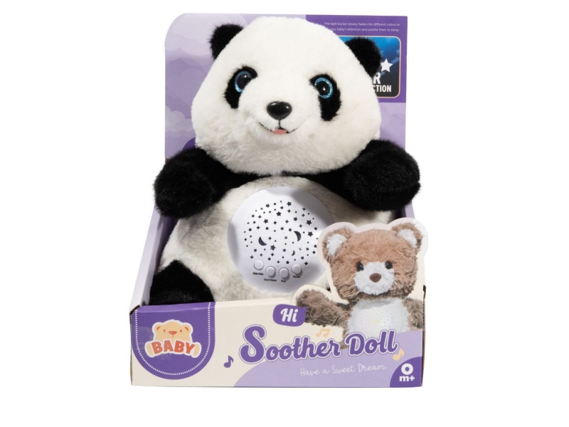 Intelligent Soothing Plush Toy With Lights And Music: Panda