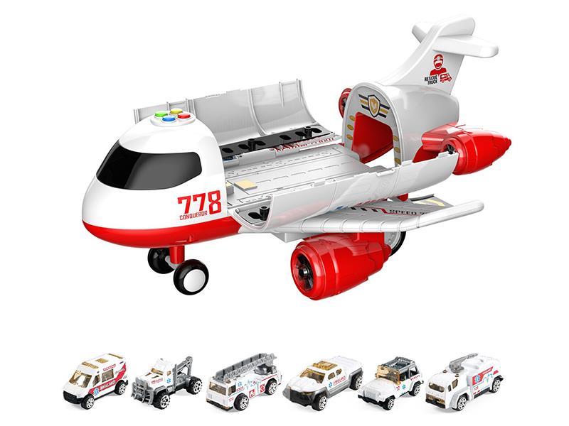 Cartoon Storage  Acoustooptic Airplane With Medical Alloy Car