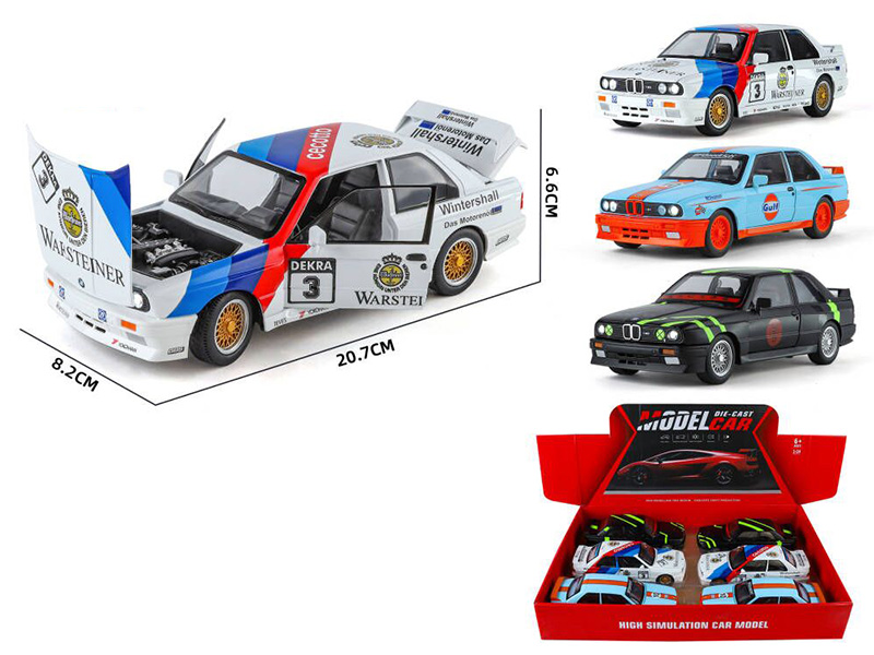 1:24 BMW M3 Alloy Cars 6pcs
