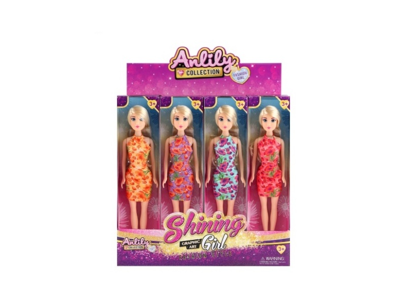 11.5-Inch Solid Body Doll (Fair Skin) Display Box 12 Pieces