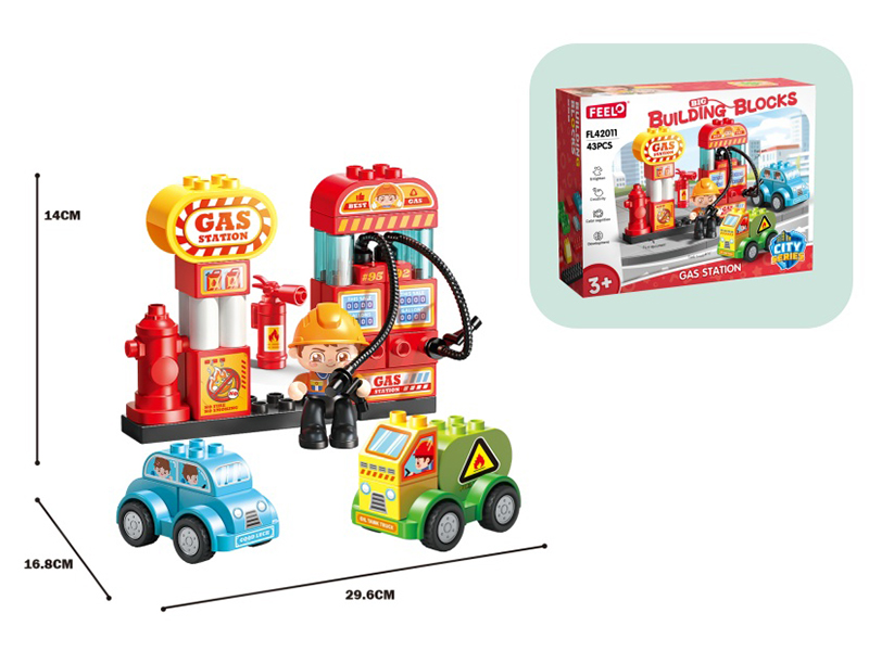 Gas Station Building Blocks 43pcs