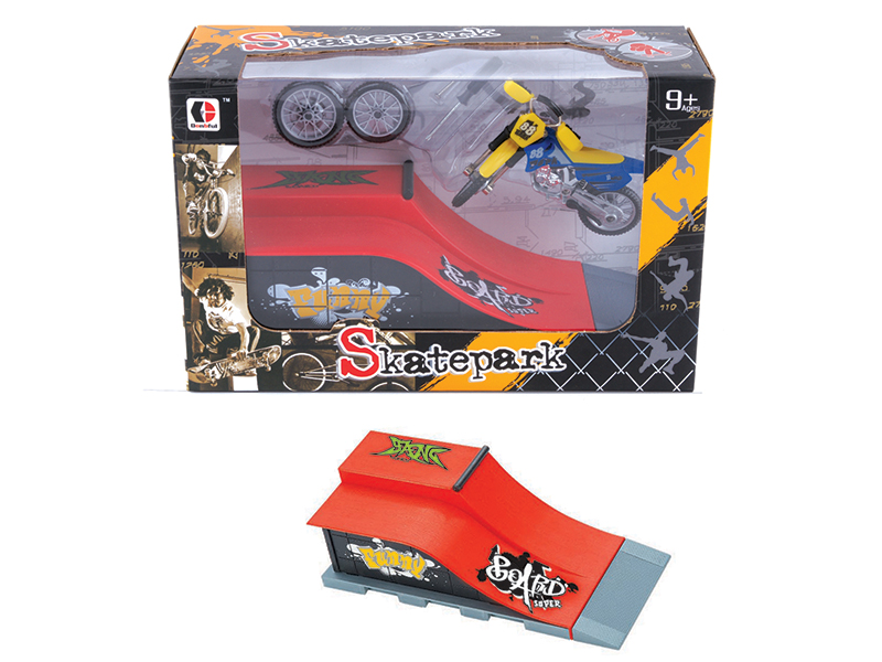 Motorcycle Finger Skateboard Skate Park Set