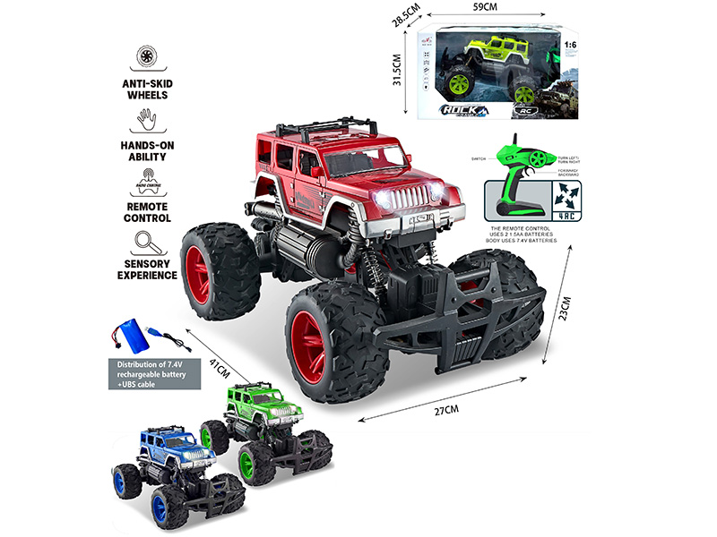 1:6 Cherokee 2.4G Remote Control Spray Climbing Off-Road Vehicle