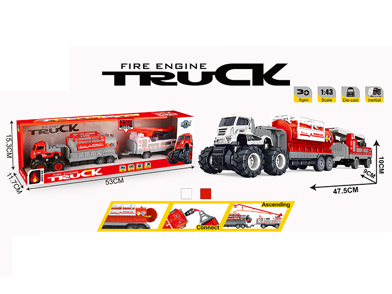 4WD Friction Alloy Fire Control Double Trailer