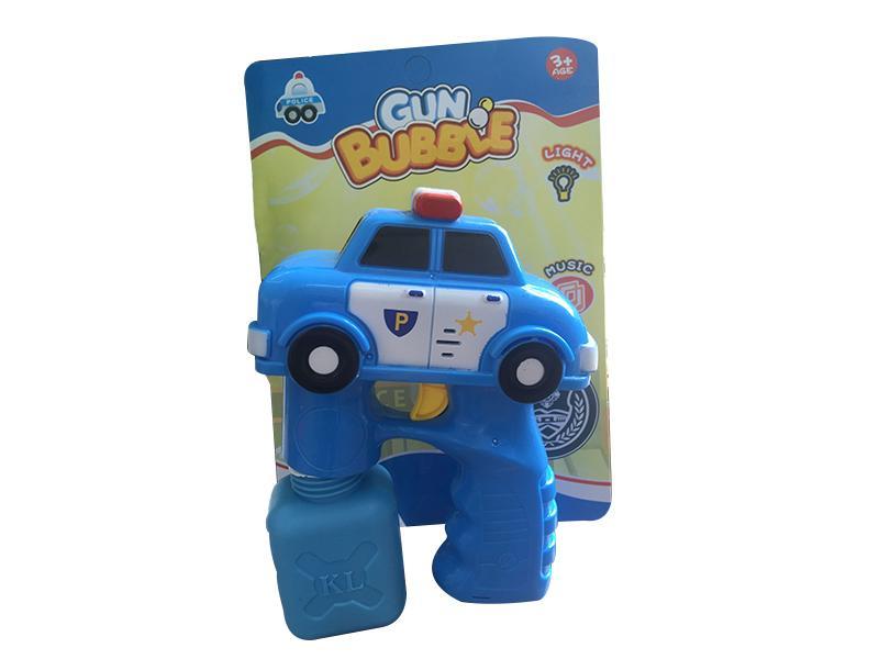 Solid Color Police Car Bubble Gun（with light and music）1pcs Bubble
