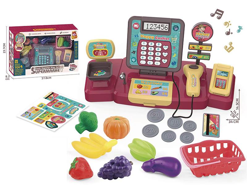 Cash Register Hamburger Set Play House Toys