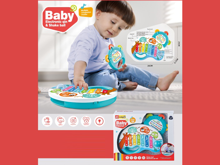 Smart Piano With 3 Double-Sided Music Cards (Blue)