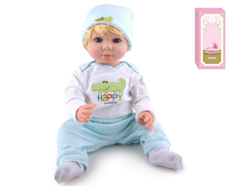 55cm Soft Plastic Reborn Doll With Feeding-Bottle, Magnetic Pacifier, Diaper, Birth Card