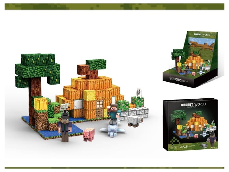 Magnetic Building Blocks-Pumpkin Farm Paradise (Scene display box)