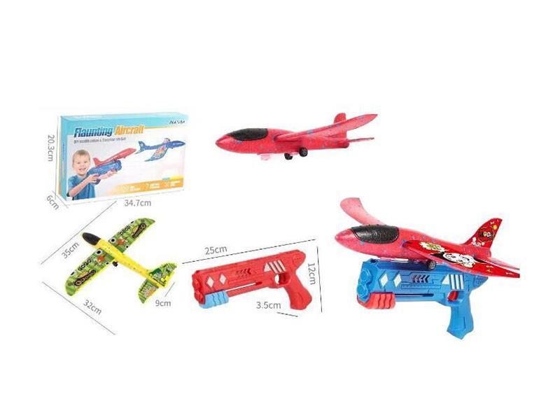 Gliding Foam Ejection Aircraft Gun (Red And Blue)