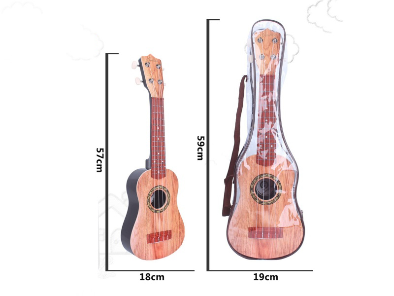 21-Inch Spruce Wood Grain Guitar. Rubber Thread Delivery: Straps, Tutorials, Paddles