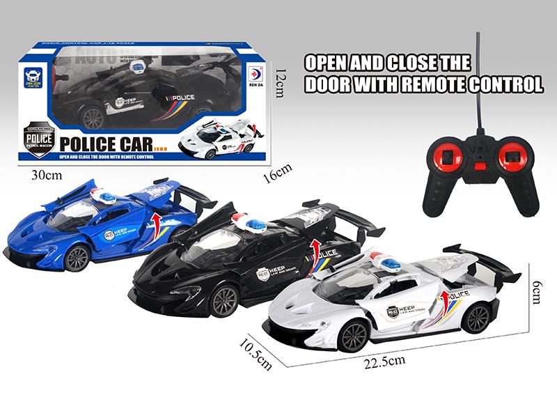 Remote Control Simulated Police Car With One-Key Door Opening