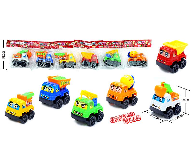 Pull Back Engineering Truck 1pcs