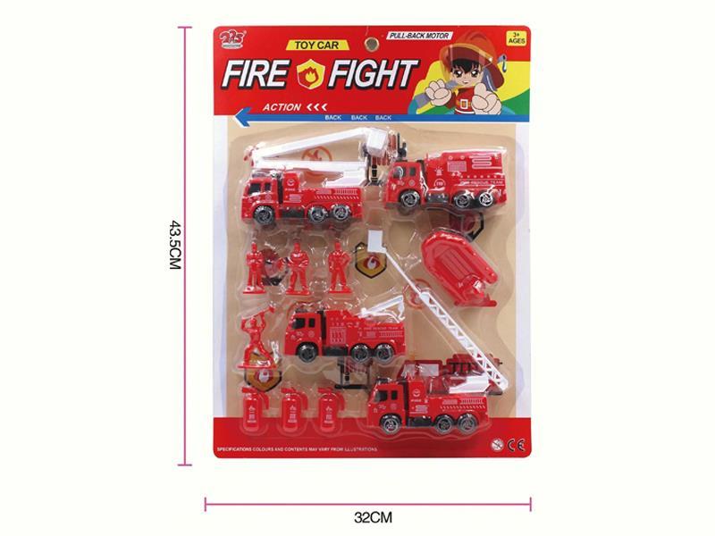 Pull Back Fire Alarm Toy Set