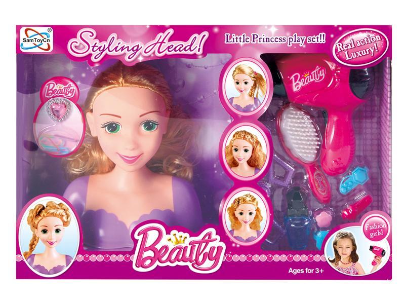 Barbie Head +Adornment Toys Set