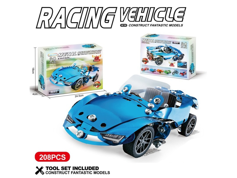 Diy Metal Building Block Racing Car 230Pc