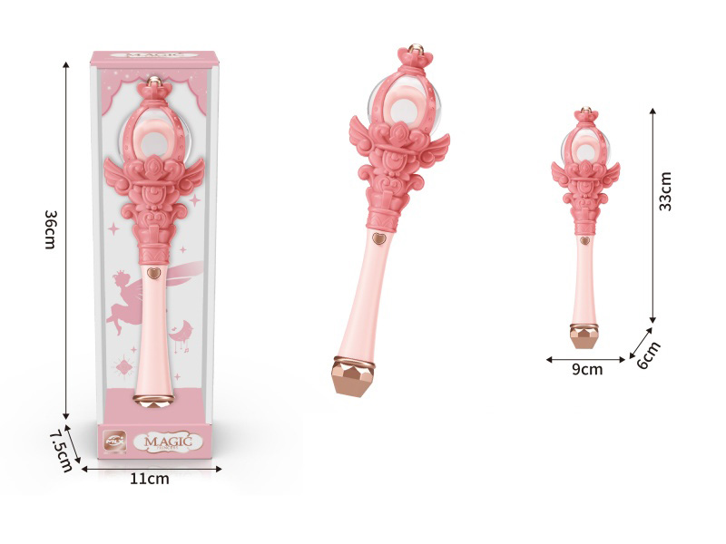 Girl's Electric Magic Wand With Sound And Light, Music(Solid Color)