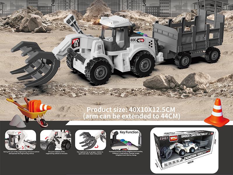 1:16 Friction Grab Loading Truck With Sound And Lights + Bucket Car