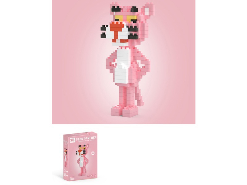 Cartoon Series - Pink Naughty Leopard Building Blocks 218PCS