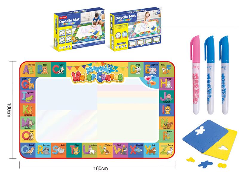 Animal Alphabet Water Canvas Doodle Mat