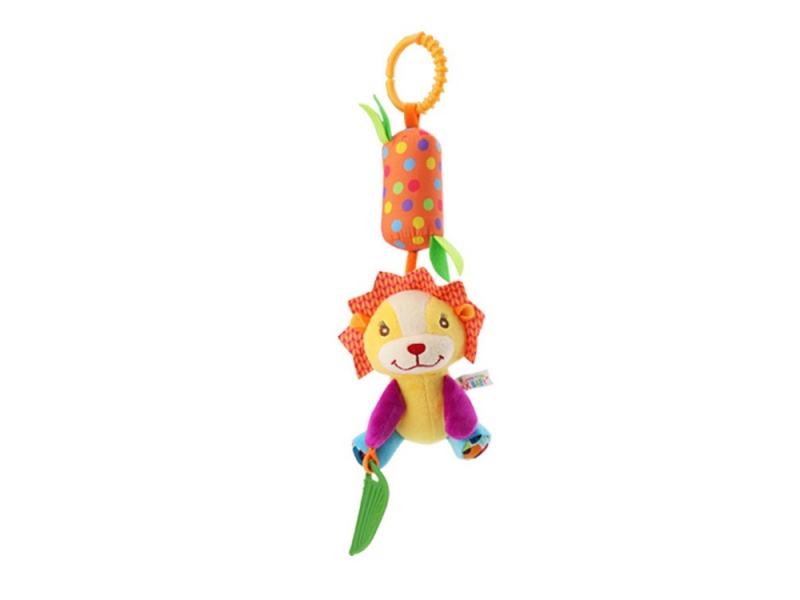 Cartoon Lion Baby Soothing Plush Teething Wind Chime Pendant