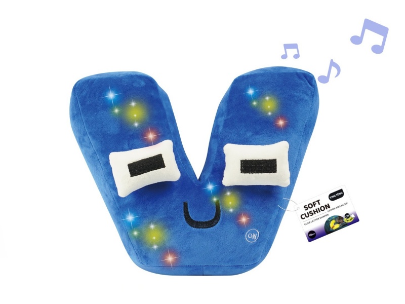Alphabetic Plush Soothing Pillow - V