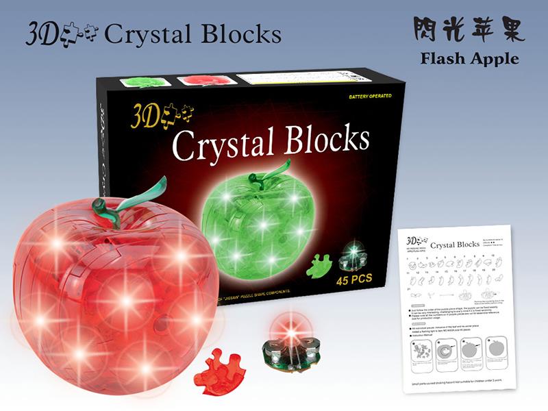 45PCS DIY CRYSTAL BLOCK WITH LIGHT