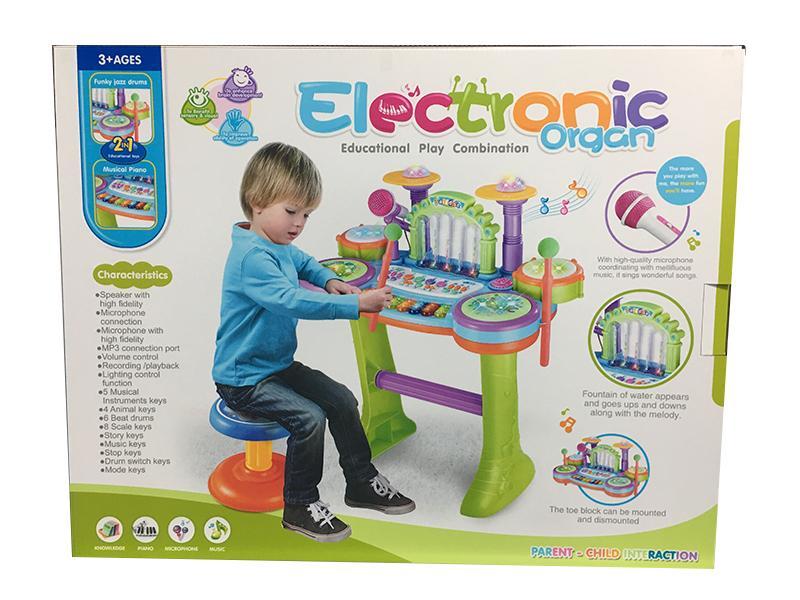 Jazz Drums Musical Piano 2 In 1