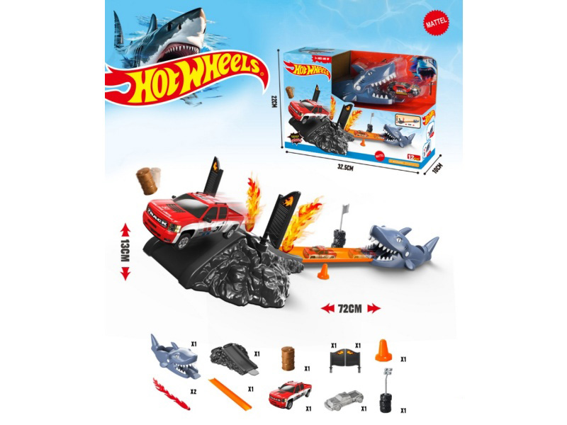 The Hot Wheels Catapulted Into The Shark'S Orbit