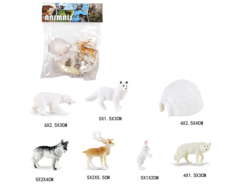 Solid Mini Sea Animal Set 7pcs