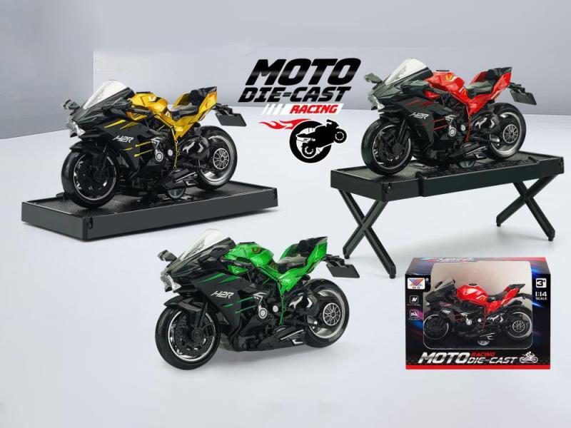 1:14 Alloy Motorcycle Kawasaki H2 Rebound DYI Display Stand (1 Pece)