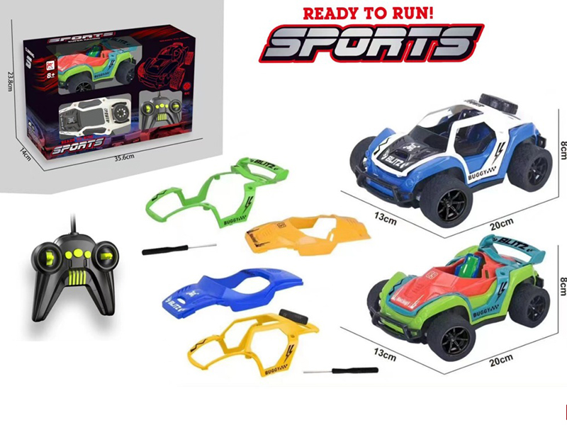 27Mhz 4-Channel Remote Control DIY Assembly Car(Not Included Batteries)