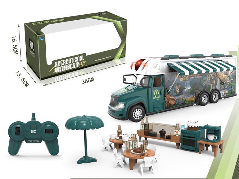 24.G R/C Green RV With Light And Sound - Dinosaur Car