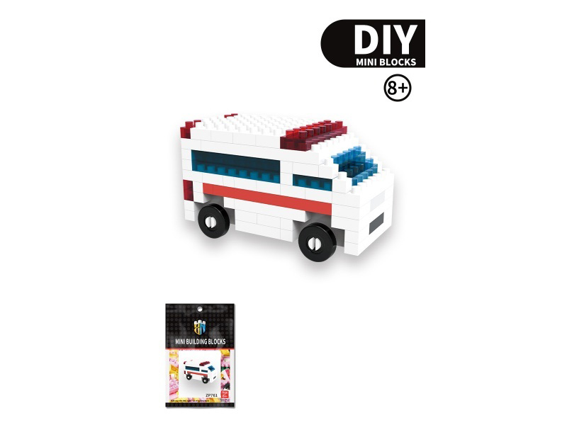 Ambulance Building Block Car Series 128 PCS