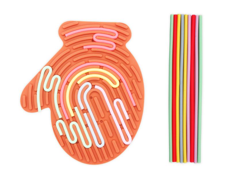 Children Silicone Sensory Activity Board(Gloves Shape)