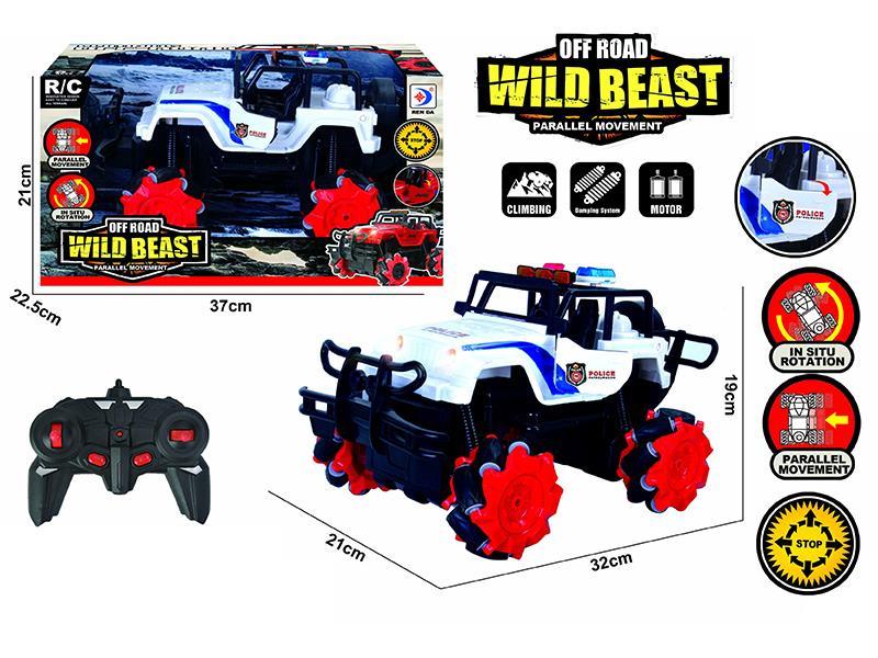 R/C 4WD Drift Stunt Open The Door Jeep Police Car